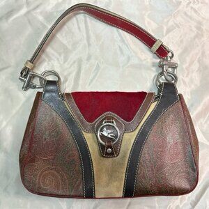 Vintage Etro Paisley Shoulder Bag late 90s early 2000s Italy